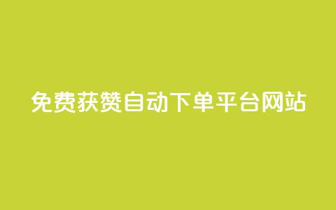 免费获赞自动下单平台网站 - ks业务免费下单平台 第1张