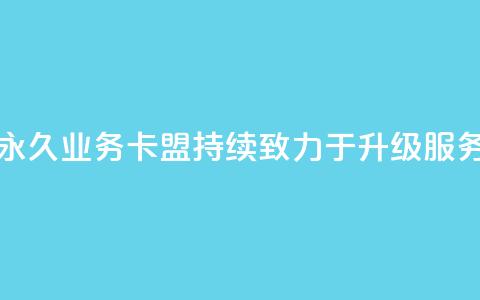 永久QQ业务卡盟，持续致力于升级服务 第1张