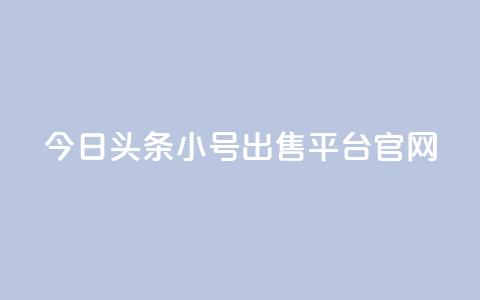 今日头条小号出售平台官网 - 今日头条小号买卖平台揭秘与分析~ 第1张