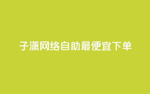 子潇网络自助最便宜下单 - 寻找最实惠的子潇网络自助下单服务？看这里！! 第1张