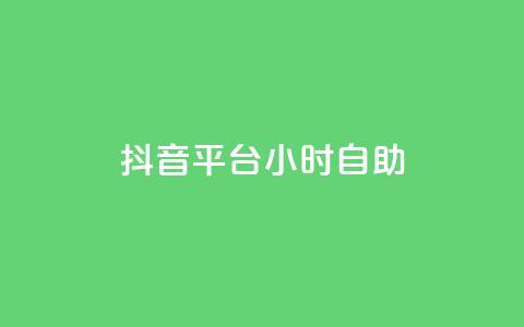 抖音平台24小时自助 - 抖音24小时自助平台：您的全天候娱乐与分享首选。 第1张