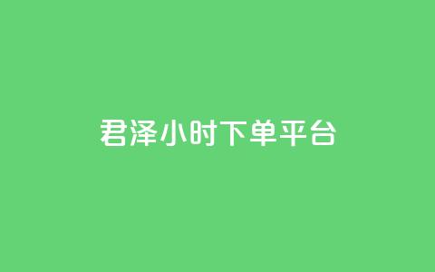 君泽24小时下单平台,点赞24小时下单微信支付 - qq一天自动引流5万人 九梦业务下单 第1张