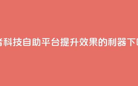 王者科技自助平台：提升SEO效果的利器 第1张