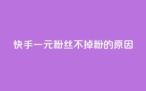 快手一元1w粉丝不掉粉的原因,抖音业务下单免费 - 拼多多免费自动刷刀软件 怎么进入拼多多卖货 第1张