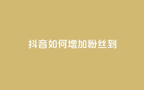 抖音如何增加粉丝到1000 - 抖音粉丝狂涨方法：轻松增加1000粉丝！~ 第1张