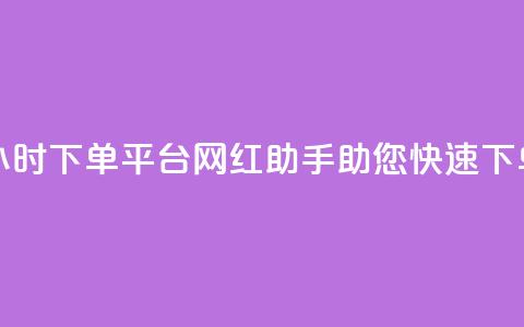 24小时下单平台：网红助手助您快速下单 第1张