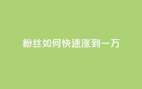 粉丝如何快速涨到一万,卡盟会员钻 - 拼多多低价助力 拼多多转盘助力50 第1张