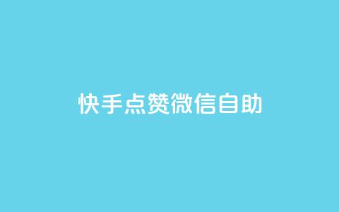 快手点赞微信自助,快手点赞1元100个赞平台 - 秒到便宜,空间免费一次软件 QQ主页赞网页 老马卡盟 第1张