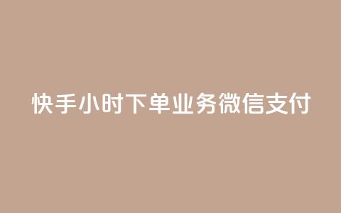 快手24小时下单业务微信支付 - 快手推出24小时下单功能支持微信支付! 第1张