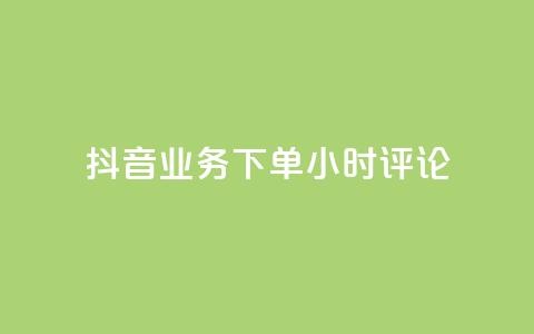 抖音业务下单24小时评论 - 24小时内下单即可评论抖音业务，享受超高人气的热潮~ 第1张