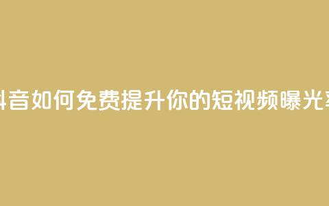 快手与抖音：如何免费提升你的短视频曝光率 第1张