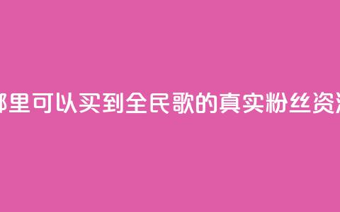 哪里可以买到全民K歌的真实粉丝资源 第1张