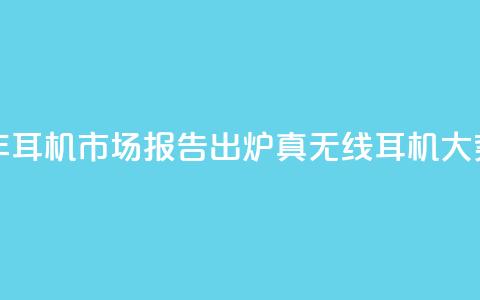 2024上半年耳机市场报告出炉：真无线耳机大势已去 第1张