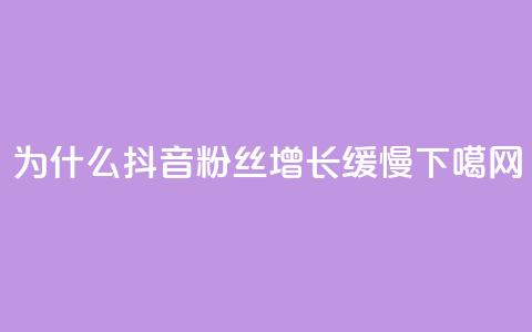 为什么抖音粉丝增长缓慢？ 第1张