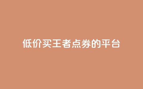 低价买王者点券的平台,qq浏览人数包括所有浏览吗 - 抖音自助平台业务下单秒到 快手赞业务24小时下单平台 第1张