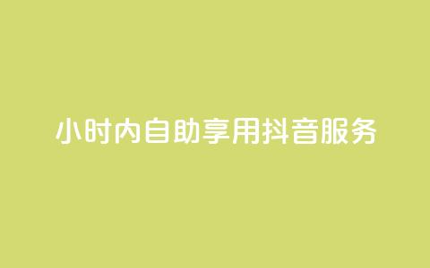 24小时内自助享用抖音服务 第1张