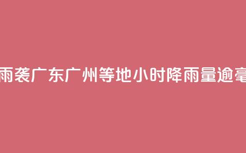 雷雨袭广东 广州等地3小时降雨量逾50毫米 第1张