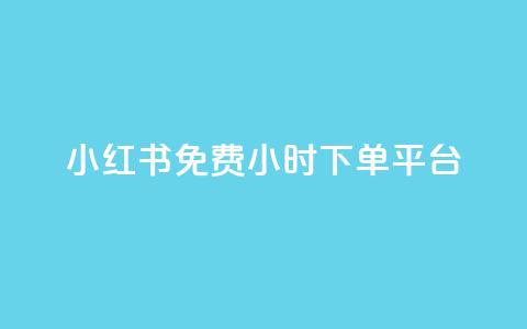 小红书免费24小时下单平台 - 小红书24小时无条件下单平台全解析! 第1张