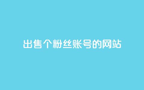 出售1000个粉丝账号的网站-最佳选择 第1张