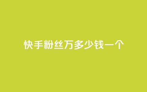 快手粉丝4万多少钱一个 - 快手4万粉丝价格多少？！ 第1张