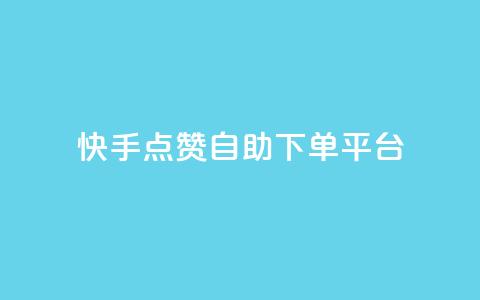 快手点赞自助下单平台 第1张