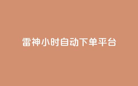 雷神24小时自动下单平台,dy业务下单闪电云商城 - 抖音业务下单24小时评论 抖音点赞业务24小时平台 第1张