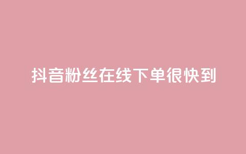 抖音粉丝在线下单很快到,抖音50级账号出售多少钱 - 抖音推广代运营 快手推广引流 第1张