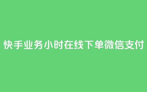 快手业务24小时在线下单微信支付,ks赞自助下单平台网站便宜 - 快手24小时低价下单平台 抖音真人点赞24小时在线 第1张