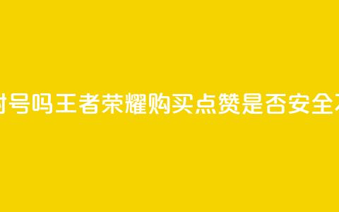 王者荣耀买赞不会封号吗 - 王者荣耀购买点赞是否安全不会被封号吗! 第1张