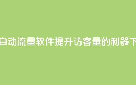 抖音自动流量软件：提升访客量的利器 第1张