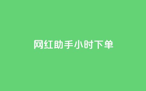网红助手24小时下单,ks在线业务 - 卡盟抖音 ks便宜的下单平台 第1张