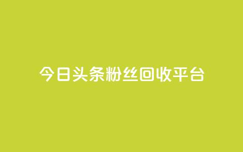 今日头条粉丝回收平台,ks推广自助网站 - 小龙秒赞网 qq空间说说赞点赞在线平台 第1张