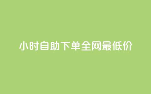 24小时自助下单全网最低价 - 全网最低价24小时自助下单优惠服务! 第1张