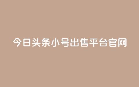 今日头条小号出售平台官网 - 今日头条小号买卖平台揭秘与分析~ 第1张