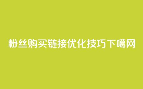 粉丝购买链接优化技巧 第1张