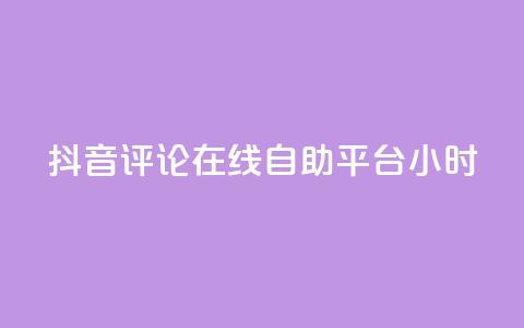 抖音评论在线自助平台24小时,自助下单平台 - 快手粉丝快速涨粉平台 发卡网秒到 第1张