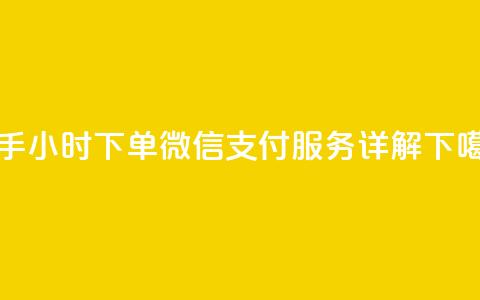 快手24小时下单微信支付服务详解 第1张