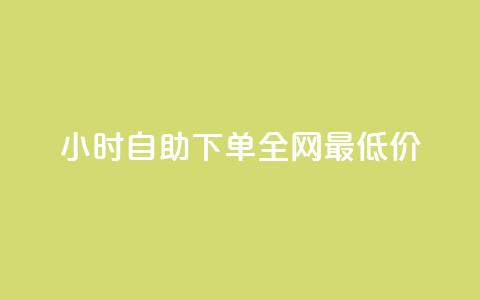 24小时自助下单全网最低价 - 24小时全网最低价自助下单，快速方便，还在等什么？! 第1张