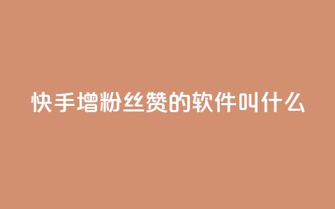 快手增粉丝赞的软件叫什么,qq说说赞空间说说的网站 - 快手自助平台业务下单真人 qq空间点赞充值 第1张