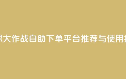 球球大作战自助下单平台推荐与使用指南 第1张