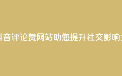 抖音评论赞网站，助您提升社交影响力 第1张