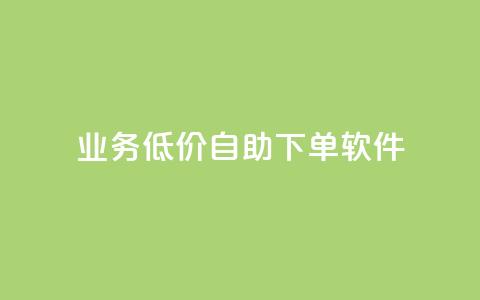 dy业务低价自助下单软件,自助下单全网低价 - 拼多多自助下单全网最便宜 业务网24小时自助下单科技 第1张