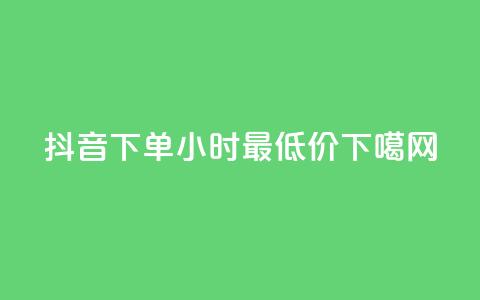 抖音下单24小时最低价 第1张