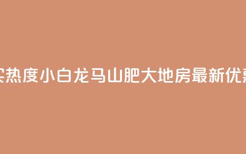 抖音买热度0.01小白龙马山肥大地房最新优惠活动,ks软件 - 云商城-在线下单 抖音业务代理平台 第1张