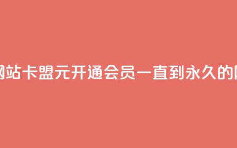 1元开永久qq会员网站卡盟 - 1元开通QQ会员一直到永久的网站卡盟~ 第1张