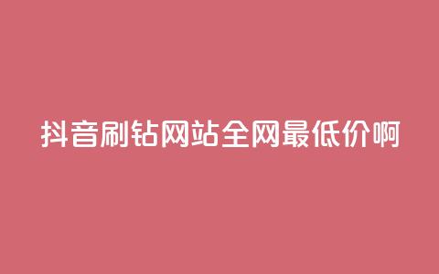 抖音刷钻网站全网最低价啊,快手涨赞涨流量 - 网红24小时下单助手 dy十个点赞秒到账 第1张