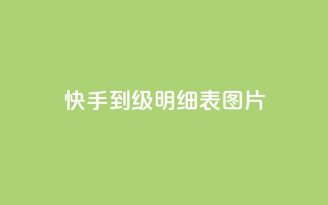 快手1到120级明细表图片 - 快手1到120级详细升级指南及成果展示！ 第1张