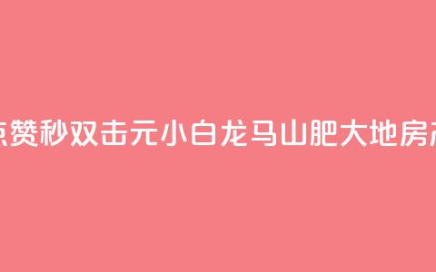 快手点赞秒1000双击0.01元小白龙马山肥大地房产装修,24自助下单服务平台便宜 - 抖音业务24小时在线下单 抖音快手24小时业务 第1张