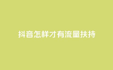 抖音怎样才有流量扶持,抖音粉丝超级低价业务平台 - 抖音10000播放量软件 QQ空间访客记录多久清空 第1张