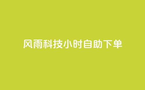 风雨科技24小时自助下单 - 风雨科技推出全天候自助下单服务~ 第1张 风雨科技24小时自助下单 - 风雨科技推出全天候自助下单服务~ 第1张